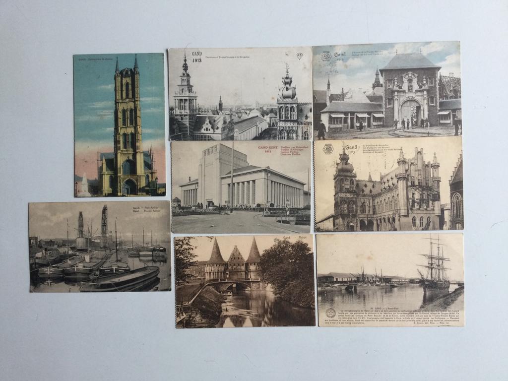 8st ansichtkaarten Gent, Ophalen of Verzenden