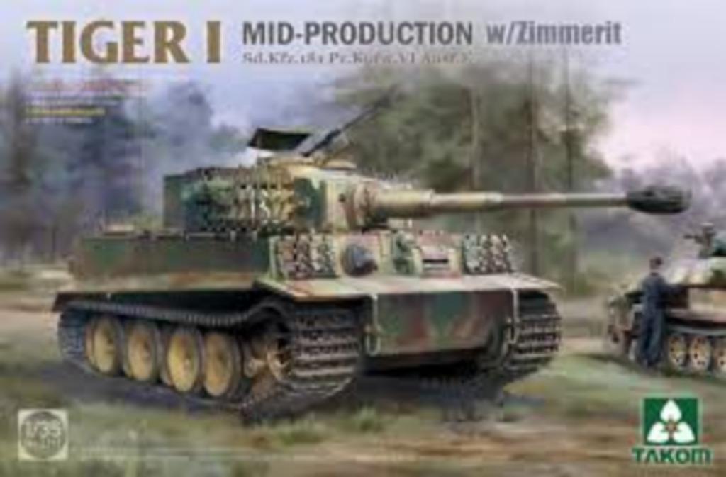 TAKOM 2198 TIGER I mid-prod. w/zimmerit Sd.Kfz.181 éch. 1/35, Neuf, Autres marques, Tank, Enlèvement ou Envoi