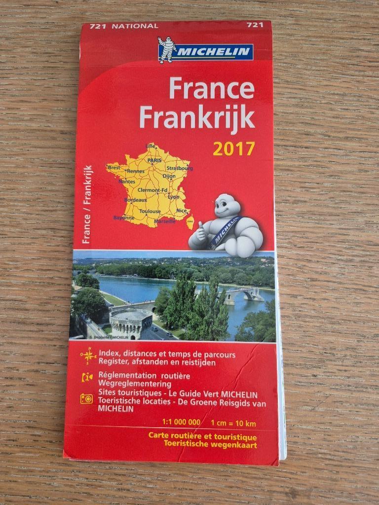 Kaart Michelin Frankrijk 2017, Boeken, Atlassen en Landkaarten, Michelin Editions, Ophalen of Verzenden, 2000 tot heden, Frankrijk