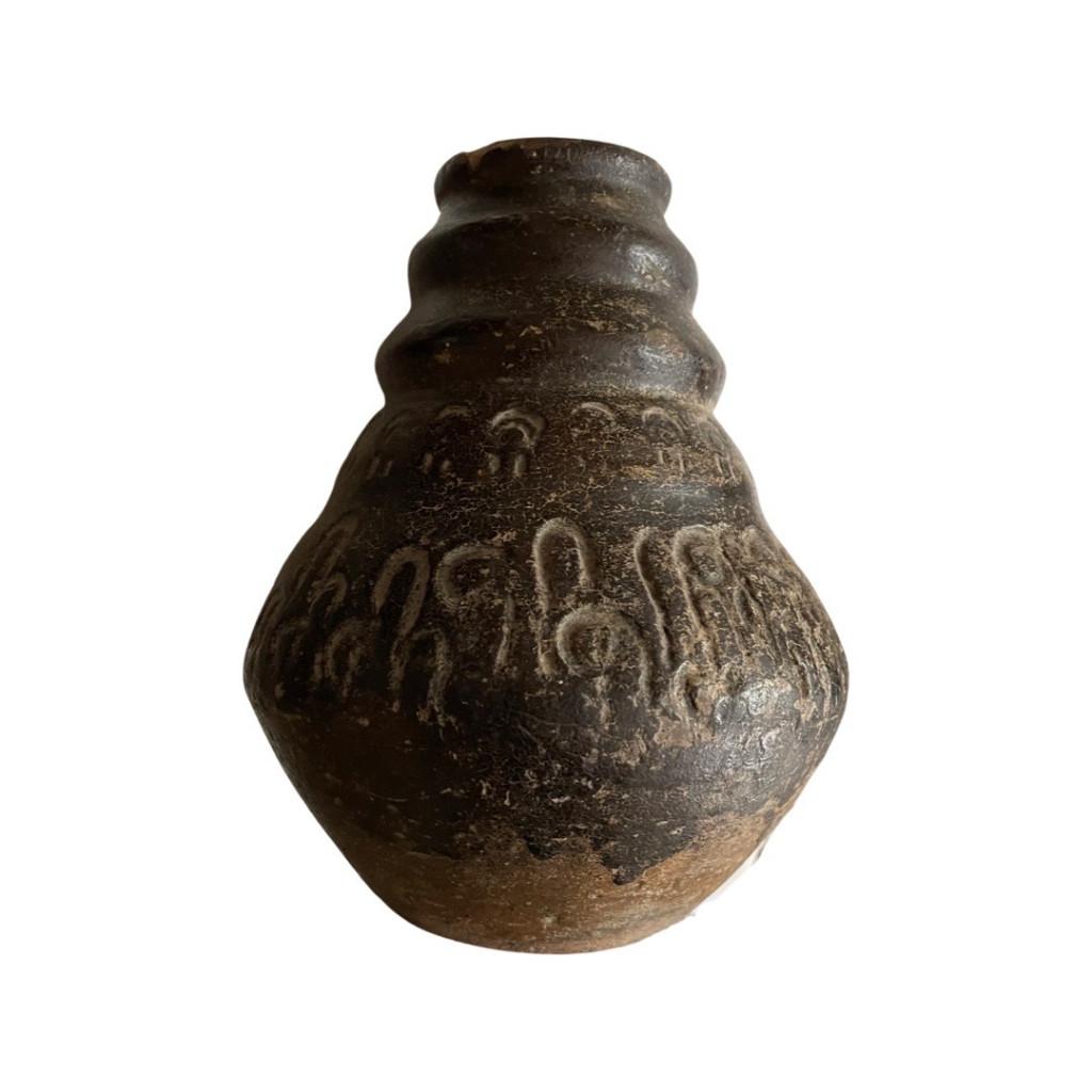 Vase Antique Birman en Terre Cuite, Antiquités & Art, Enlèvement ou Envoi