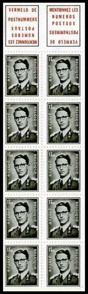 B5 Carnet de timbres S.M le Roi Baudoin Bilingue, Enlèvement ou Envoi, Timbre-poste, Neuf