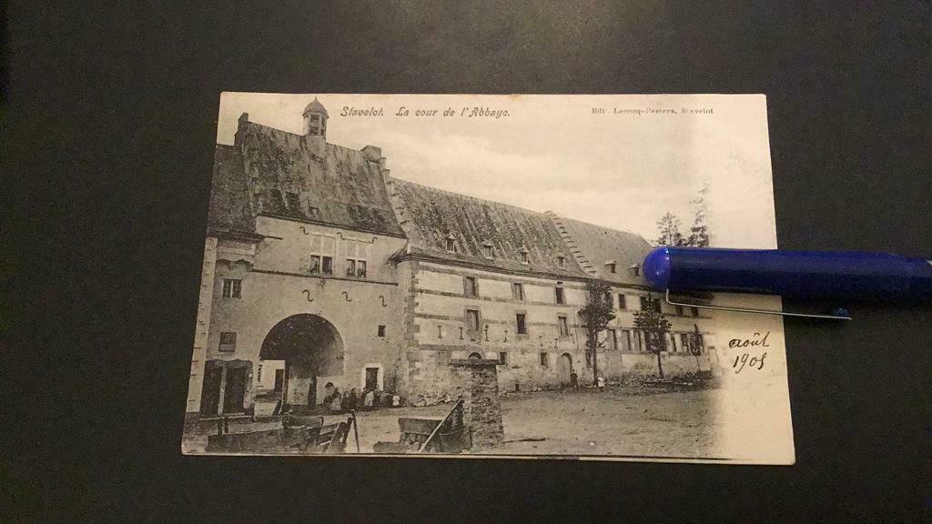 Stavelot De binnenplaats van de abdij, Voor 1920, Ongelopen, Luxemburg