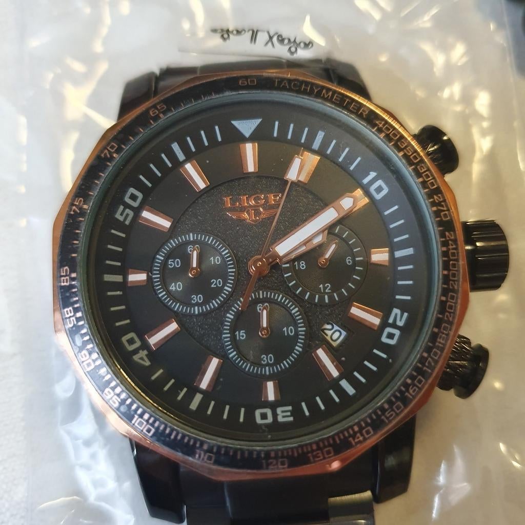 Heren horloge chronograaf, Ophalen of Verzenden, Zo goed als nieuw
