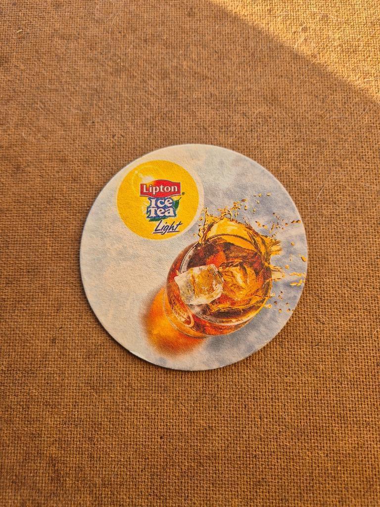 Sous bock Lipton Ice Tea Light, Ophalen of Verzenden, Gebruikt, Viltje(s), Overige merken