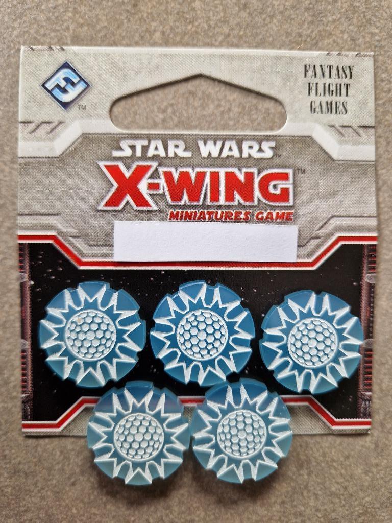 Star Wars X-Wing Miniatures 5 Acrylic frosted Shield FFG, Enlèvement ou Envoi, Comme neuf, FFG