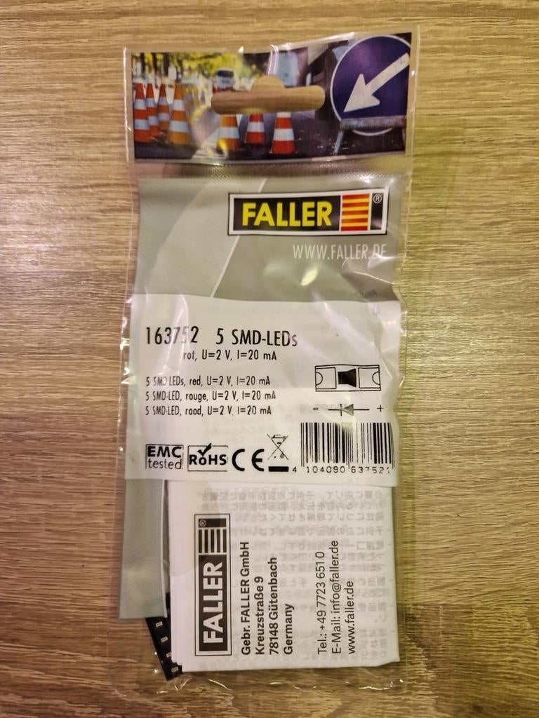 Faller 163752 5 SMD LED rood, Ophalen of Verzenden, Nieuw