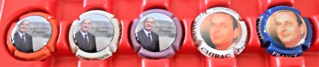 5 champagne capsules Mignon Pierre - Jacques Chirac, Ophalen of Verzenden, Nieuw