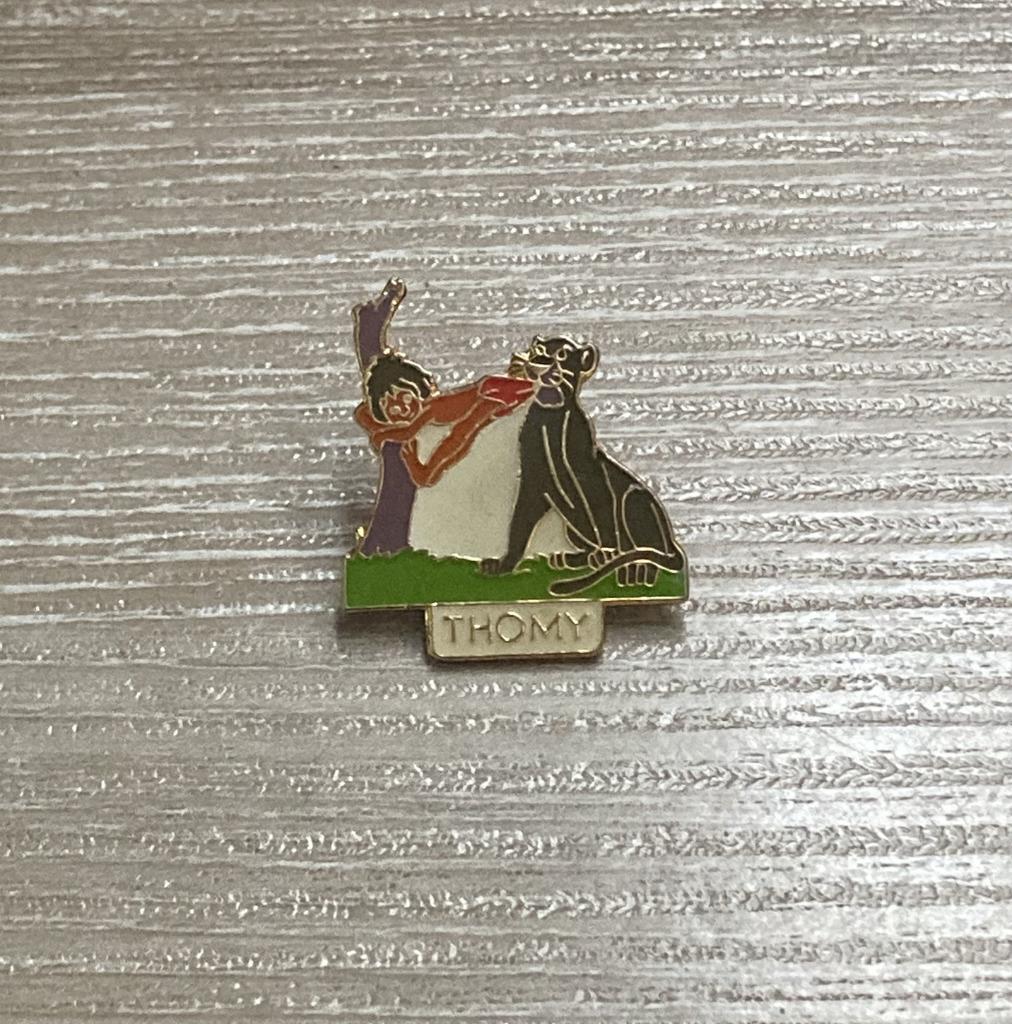 PIN - THOMY - DISNEY - JUNGLE BOOK - MOWGLI & BALOO, Envoi, Utilisé, Figurine, Insigne ou Pin's