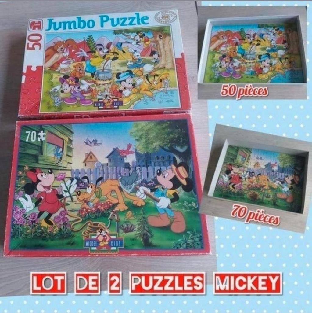 Puzzles "Mickey" lot de 2, Ophalen of Verzenden, Gebruikt