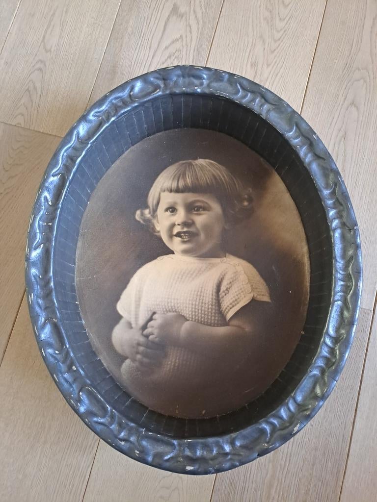 Vintage diepe kader met foto, Ophalen