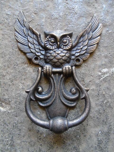 hibou ,heurtoir , frappe porte en fonte patiné bronze, Enlèvement ou Envoi, Neuf