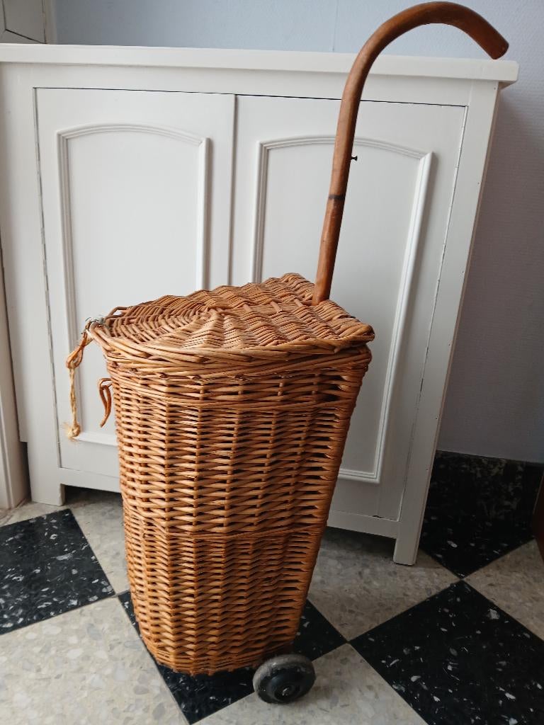 GRATIS rieten Caddy mand, Enlèvement, Roulettes