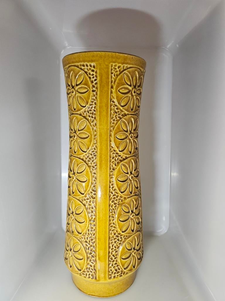 Bay Keramiek vaas geel amber west germany model 972-40, Enlèvement ou Envoi