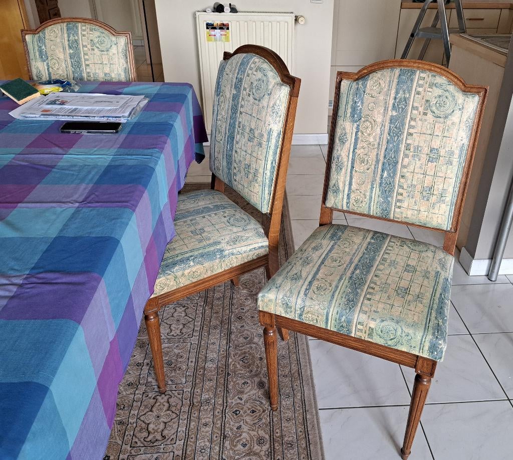 6 klassieke massief eiken stoelen, Ophalen, Gebruikt, Overige kleuren, Klassiek