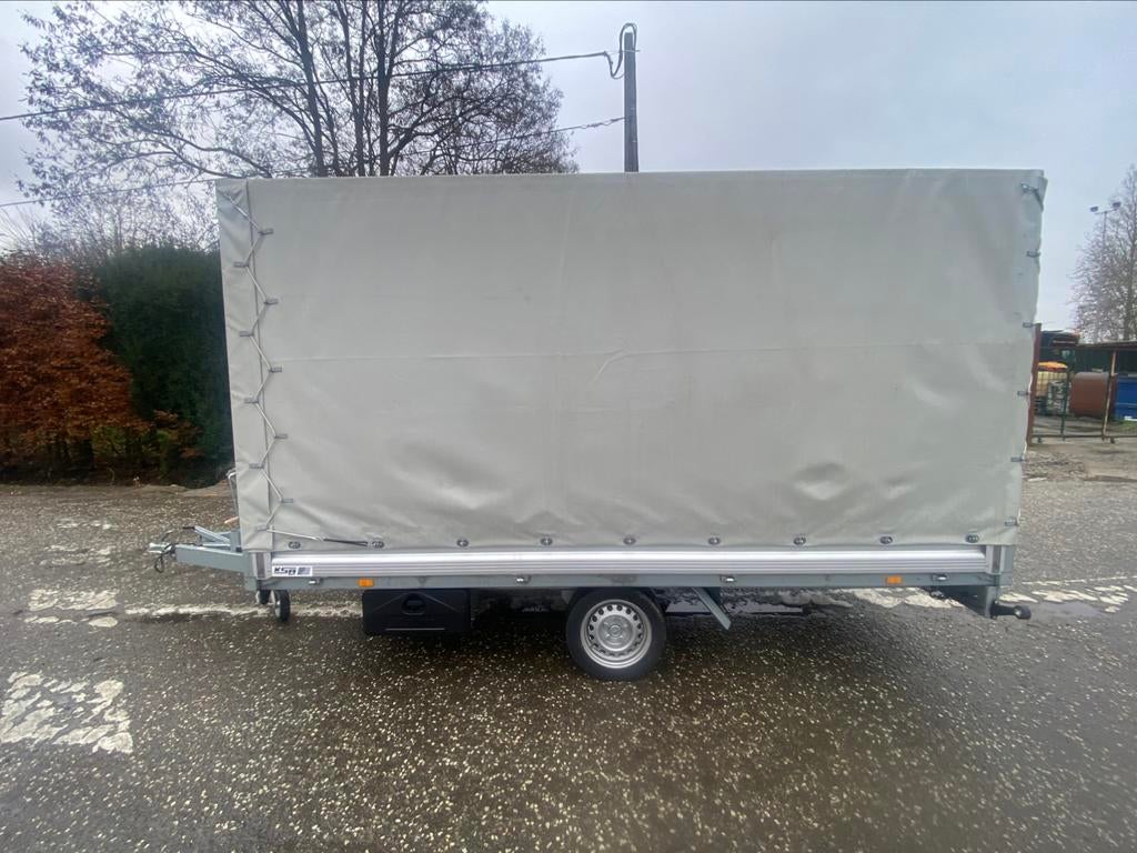 Unsunn plateauwagen met huif 366x175x180cm, Enlèvement, Comme neuf
