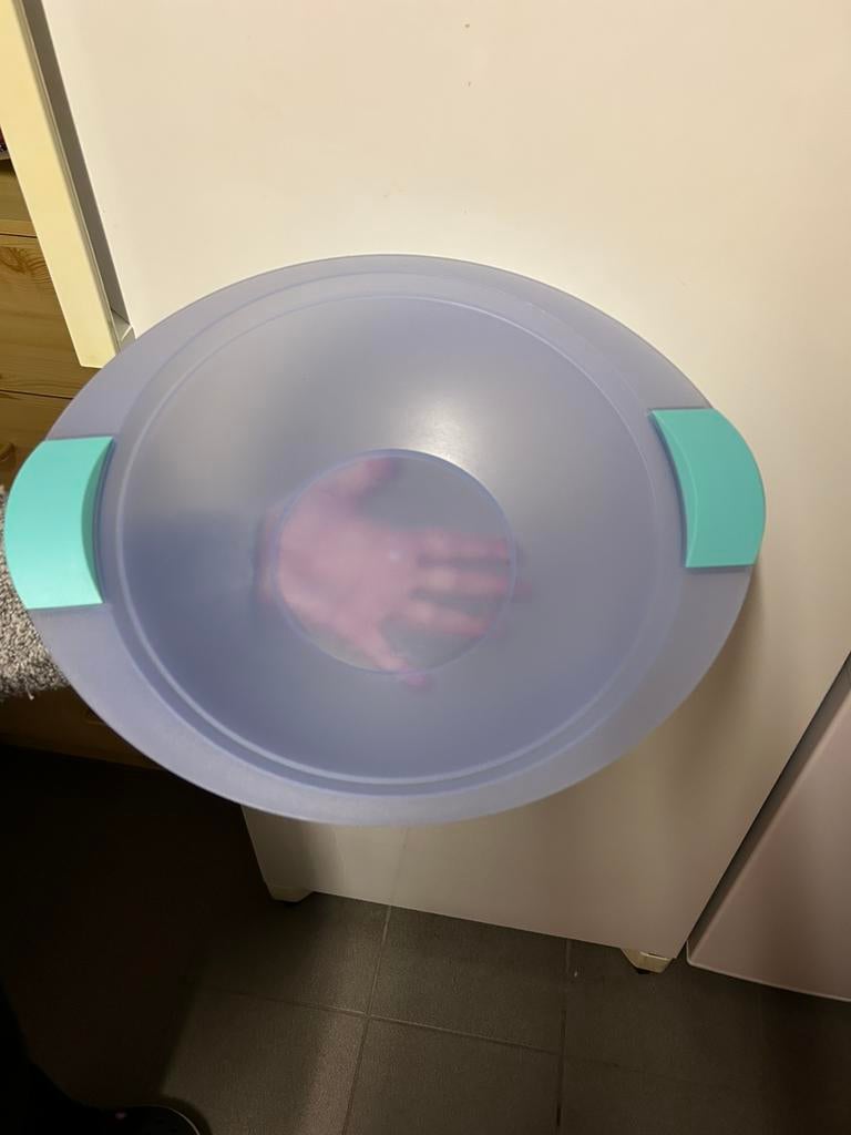 Plat a fruit tupperware, Ophalen, Zo goed als nieuw, Blauw