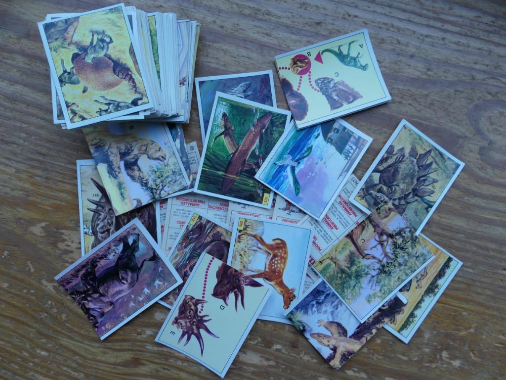 Oude Panini stickers Voorhistorische Dieren 1974-75, Collections, Enlèvement ou Envoi, Neuf, Animal et Nature