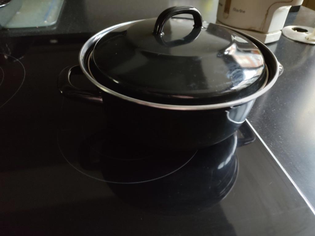 Vintage kookpot zwart, Huis en Inrichting, Ophalen, Gebruikt, Overige materialen, Overige typen