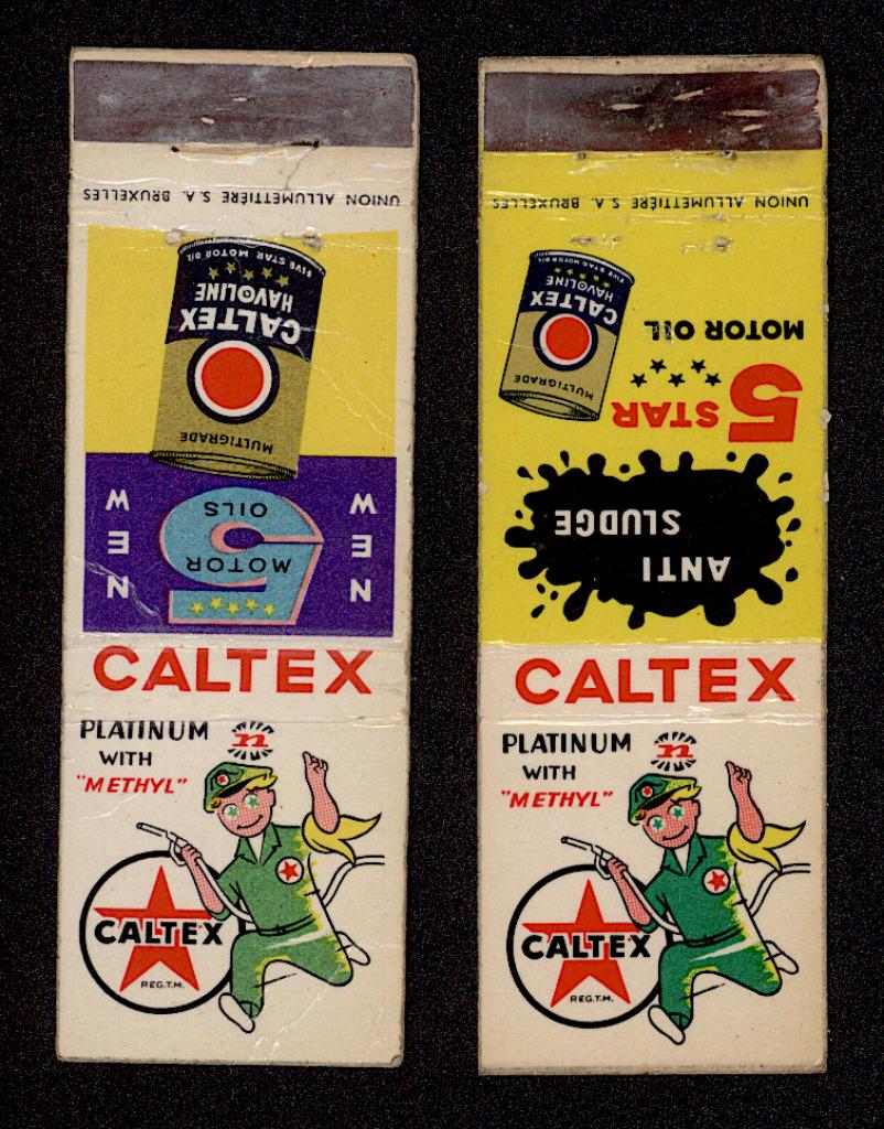 CALTEX pochette alumettes 1950 Huile oil olio TEXACO, Enlèvement ou Envoi