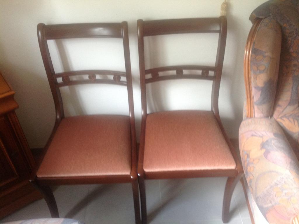 deux chaises anciennes, en acajou, Antiquités & Art, Enlèvement ou Envoi