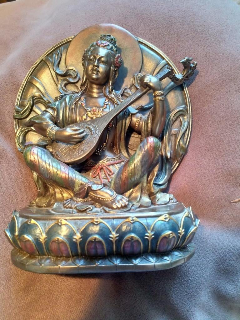 Meditation gallery polystone /polyresin 15cm x12cm, Enlèvement ou Envoi, Comme neuf, Religion
