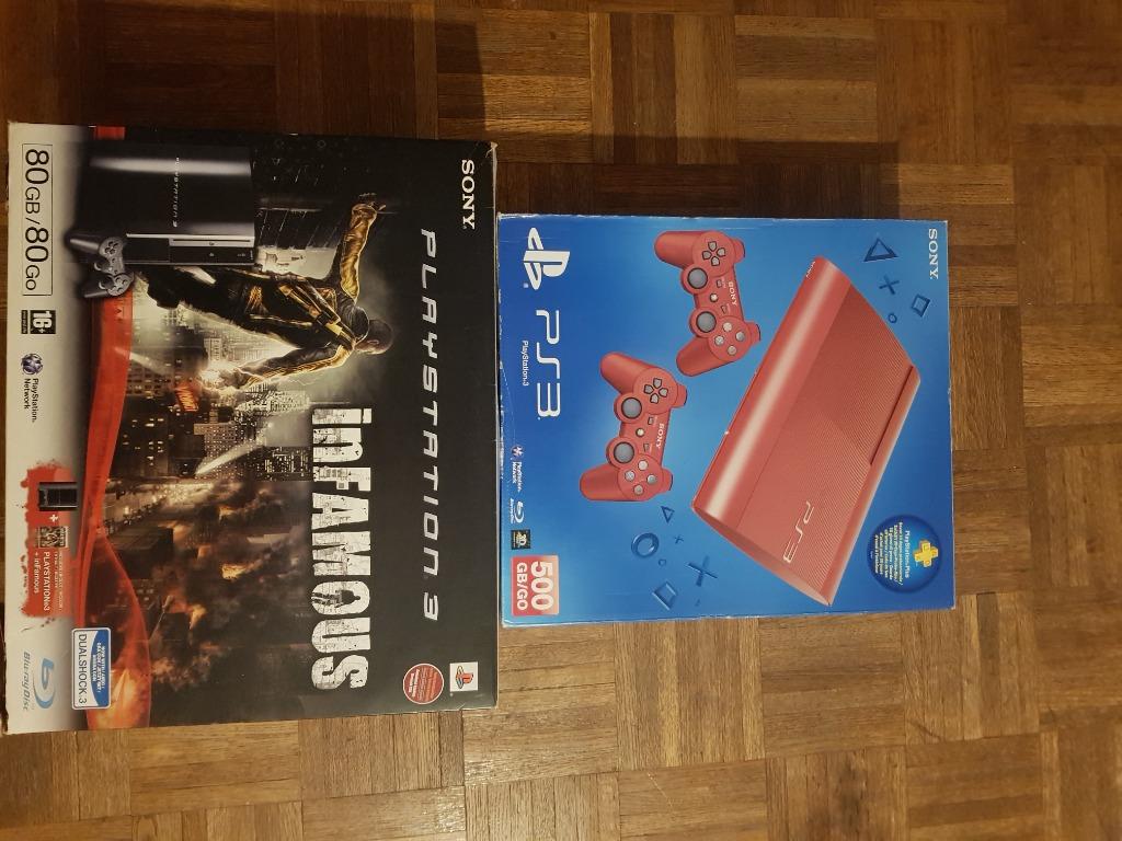 Boîtes vides Ps3 rouge / Infamous, 2 joueurs, À partir de 12 ans, Aventure et Action, Comme neuf