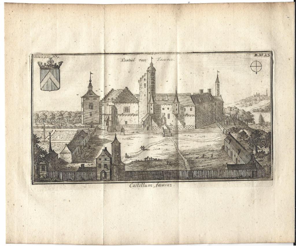 1770 - Chateau Fauquez - Ittre ( deuxième gravure), Envoi