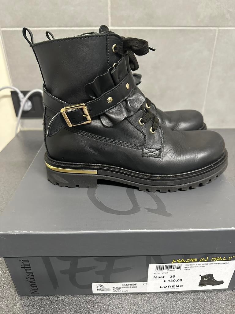 Nero Giardini junior zwarte boots maat 36, Meisje, Overige typen, Ophalen of Verzenden, Zo goed als nieuw