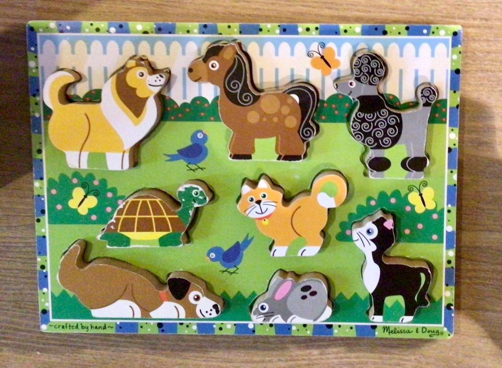 Houten puzzel dieren, Gebruikt, Ophalen of Verzenden, Van hout, Minder dan 10 stukjes