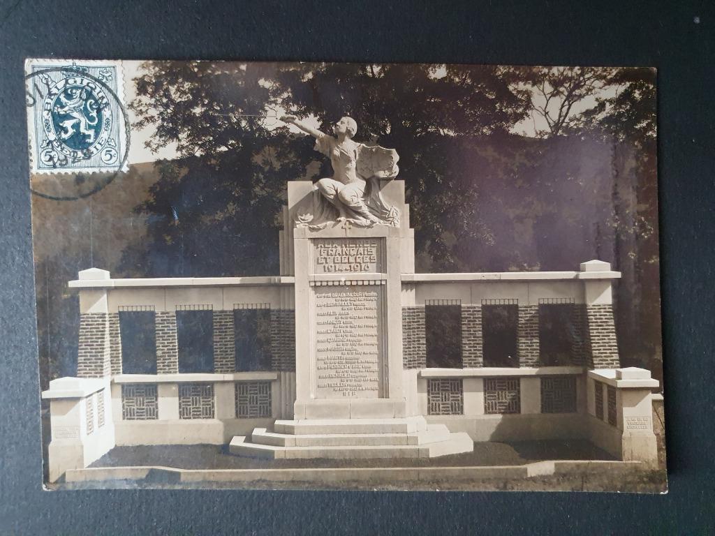 Fotokaart monument Franco Belge Bouillon, Verzamelen, Postkaarten | België, Ongelopen, Luxemburg, 1920 tot 1940, Ophalen of Verzenden