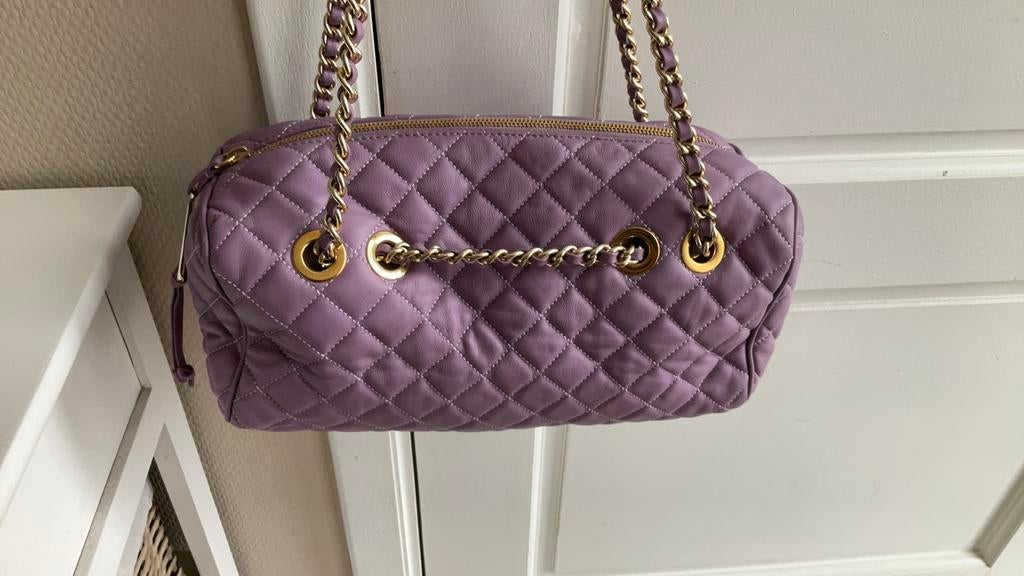 Paarse moschino tas, Ophalen of Verzenden, Zo goed als nieuw