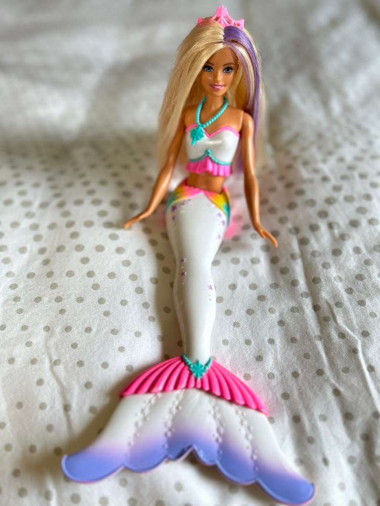 Barbie - Mattel - zeemeermin, Kinderen en Baby's, Speelgoed | Poppen, Ophalen of Verzenden, Zo goed als nieuw, Barbie