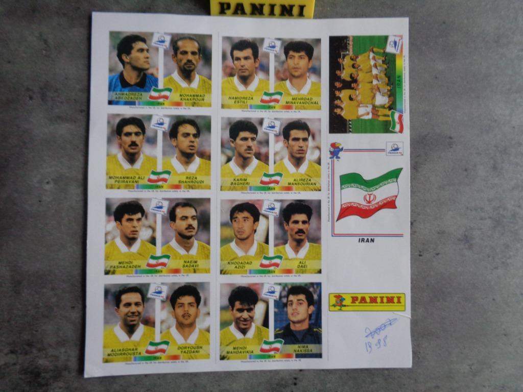 AUTOCOLLANTS PANINI FOOTBALL WK WORLDCUP FRANCE 98 IRAN PANI, Envoi, Neuf