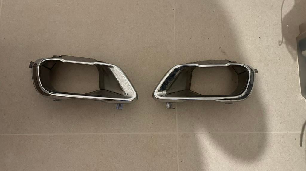 Originele chromen sierstukken uitlaat van BMW X5 45e, Auto-onderdelen, Ophalen of Verzenden, BMW