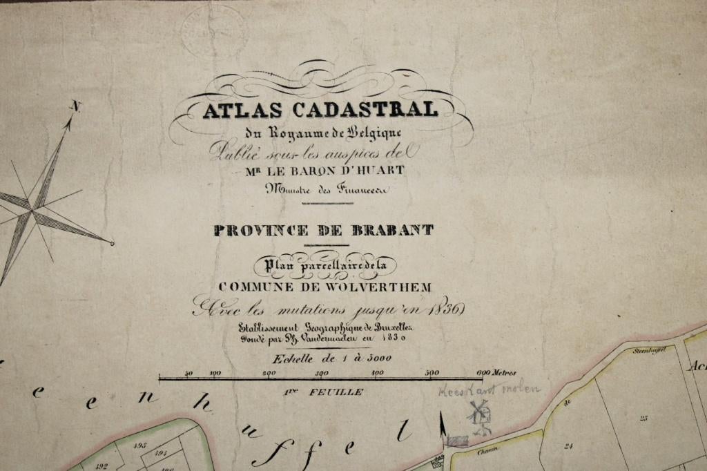 3 cartes/plans de Wolvertem, Vandermaelen, 19e siècle, Enlèvement