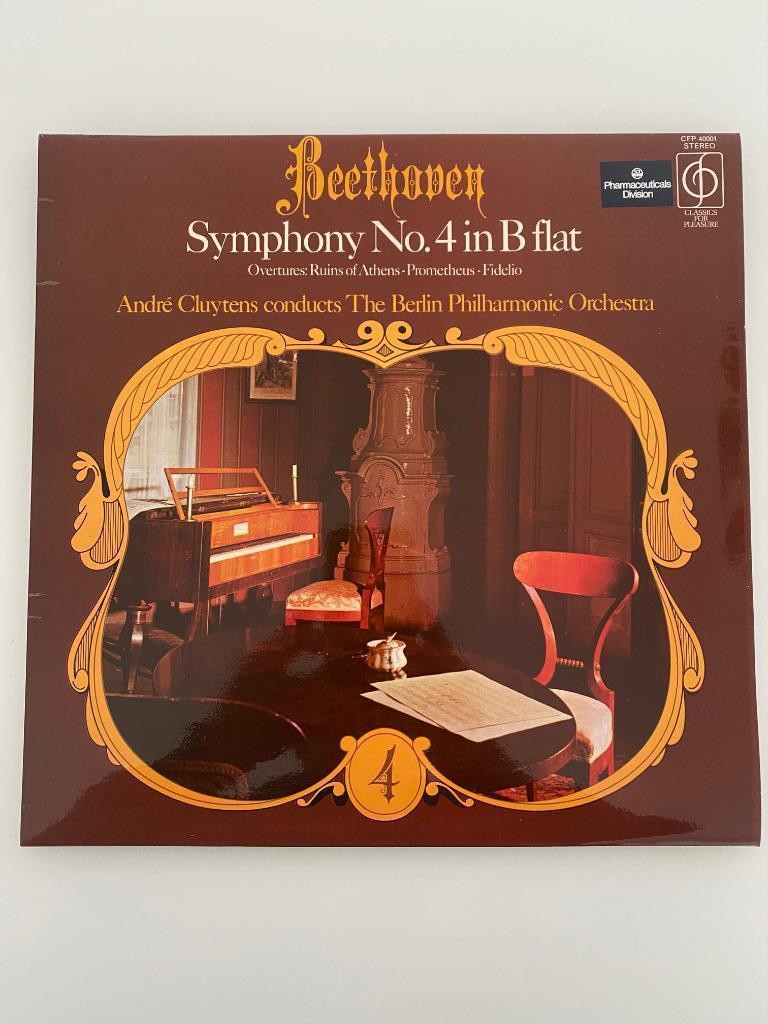 Beethoven André Cluytens Berlin Phil Orch Sym No. 4 In B Fla, Orchestre ou Ballet, 12 pouces, Enlèvement ou Envoi, Comme neuf