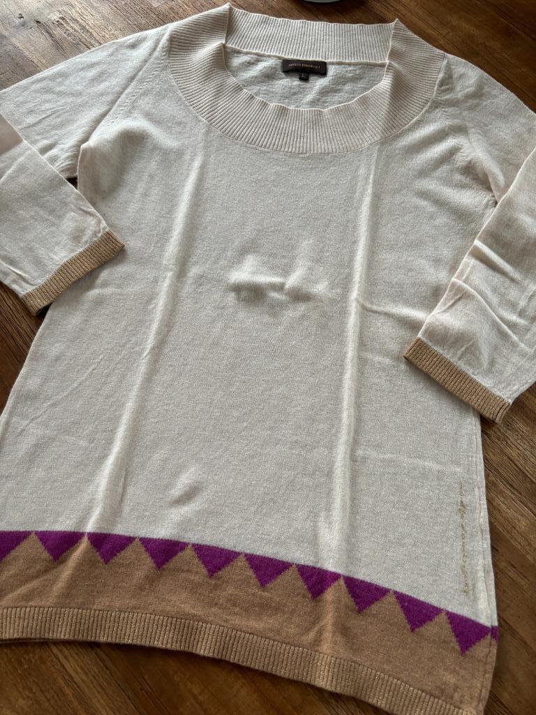 Pull Adolfo Dominguez taille L, Taille 42/44 (L), Enlèvement ou Envoi, Beige, Comme neuf