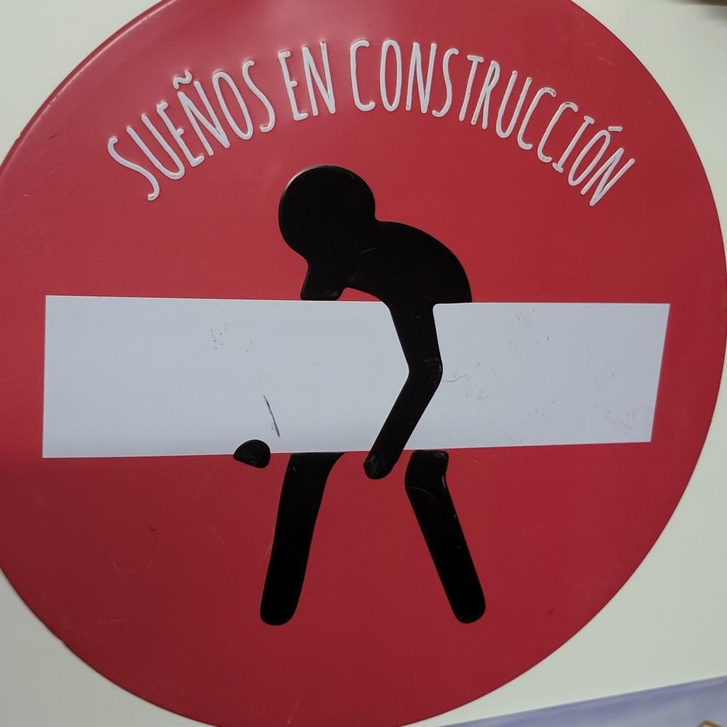 Panneau d'interdiction pour Sūenos en construction, Enlèvement ou Envoi, Comme neuf