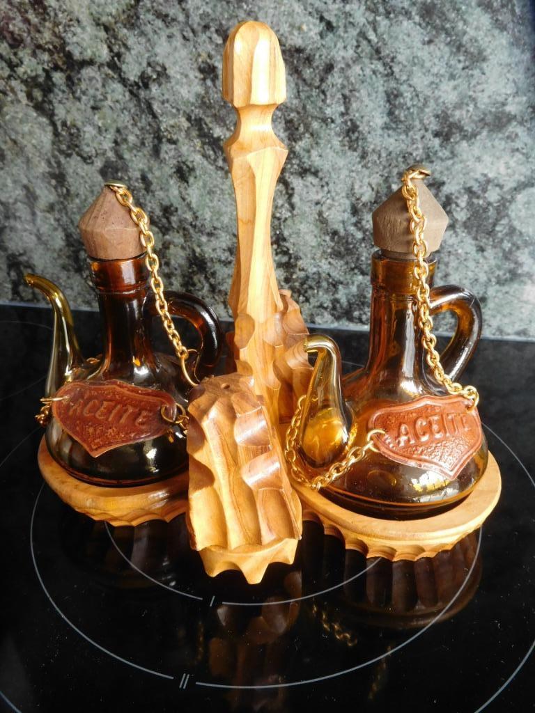 Vintage schep met zout, peperazijn of olie en azijn, Huis en Inrichting, Keuken | Keukenbenodigdheden, Zo goed als nieuw, Ophalen of Verzenden