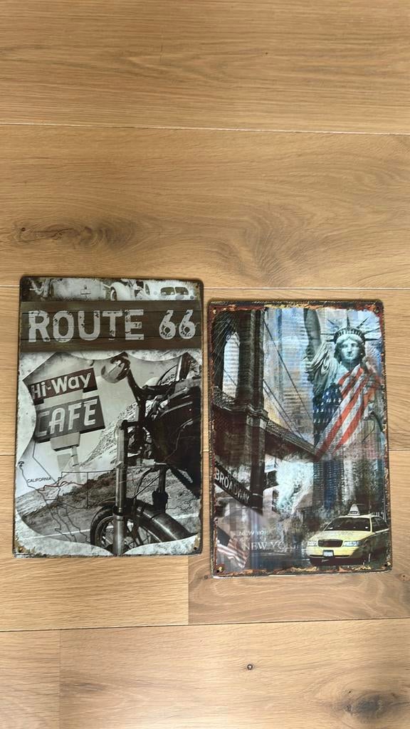 2 enseignes murales en métal ‘USA’, Enlèvement ou Envoi, Neuf