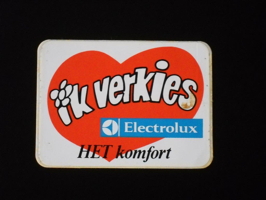 autocollant "Je préfère Electrolux - Comfort", années 1970, Enlèvement ou Envoi, Comme neuf, Marque
