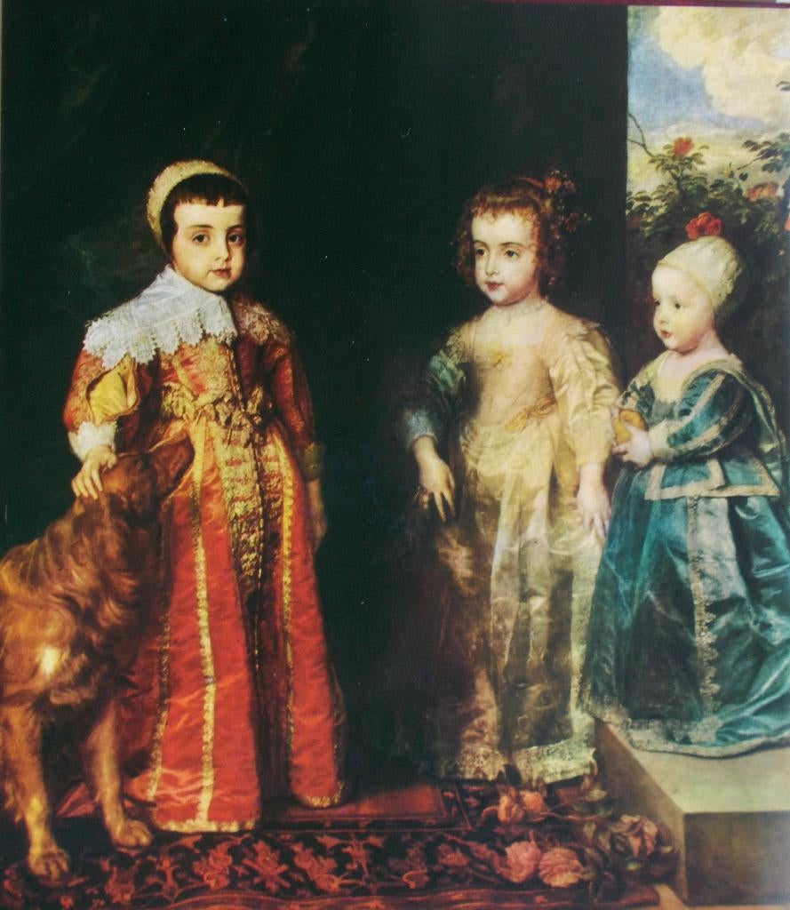 Poster "De drie oudste kinderen van Karel Ier Stuart", Verzenden, Zo goed als nieuw, Rechthoekig Staand