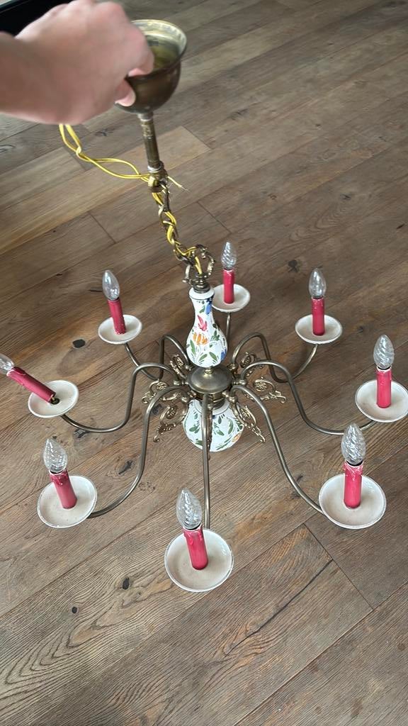 Lustre classique, Enlèvement, Utilisé, Verre, Klassiek