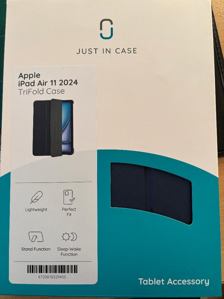 Apple iPad Air 11 2024 TriFold Case Blauw, Neuf, Enlèvement ou Envoi, 11 pouces, Protection faces avant et arrière