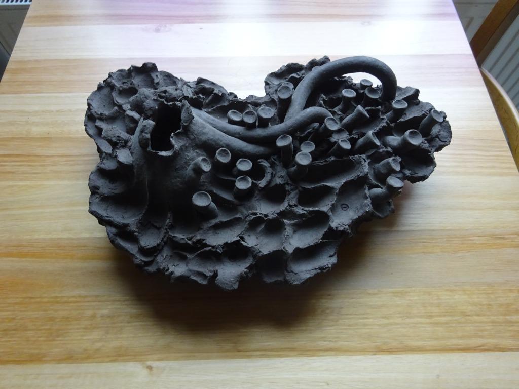 César Bailleux, keramiek, 57 x 31 cm, le volcan 1982, Enlèvement