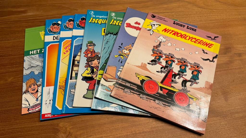 Stripverhalen - Lucky Luke / Kramikske / Vermeire / Margriet, Boeken, Meerdere comics, Ophalen of Verzenden, Gelezen, Europa