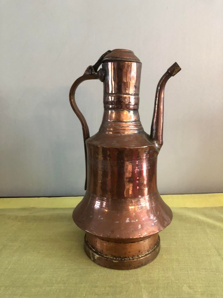 Antieke koperen theepot, Ophalen, Koper