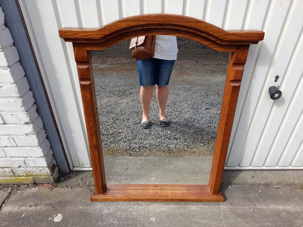 Miroir dans cadre en bois H98cm L78cm, Enlèvement