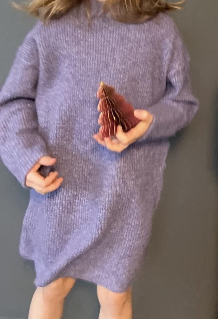 Paars wollen jurk maat 130 van ZARA, Kinderen en Baby's, Meisje, Ophalen of Verzenden, Zo goed als nieuw, Zara
