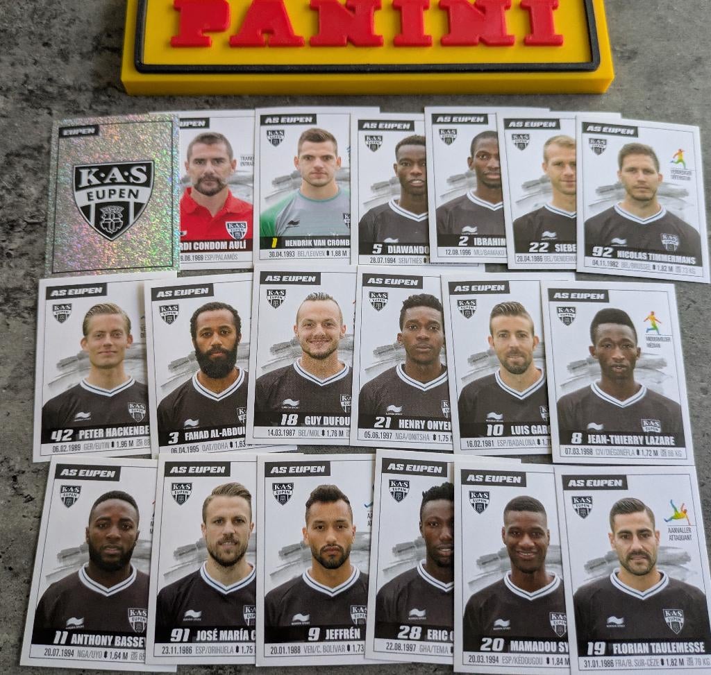 AUTOCOLLANTS PANINI FOOTBALL 2017 19 EUPEN FOOT, Hobby & Loisirs créatifs, Autocollants & Images, Neuf, Enlèvement ou Envoi